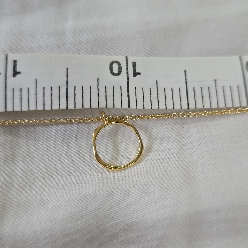 Gorjana Delicate Gold Circle Pendant Necklace - Picture 9 of 9